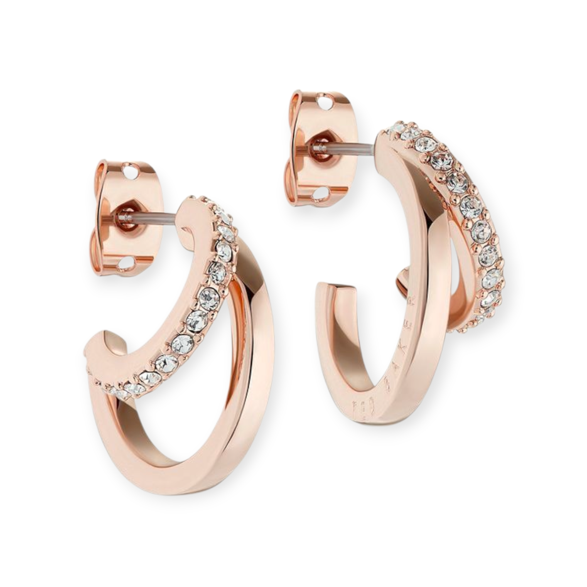 HELIAS Crystal Double Hoop Crystal Earring